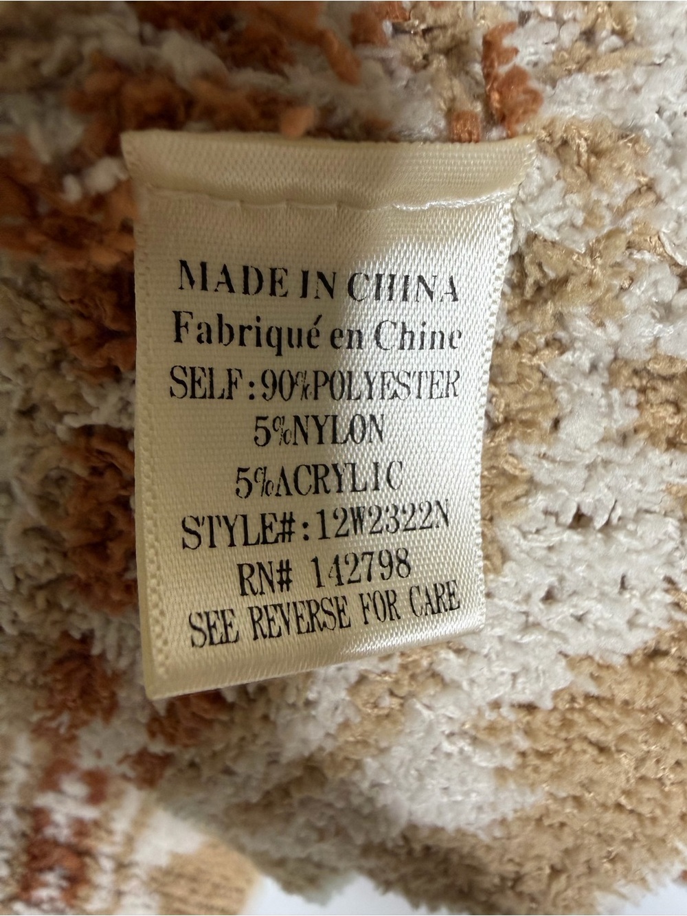 New In Cozy Neutral Aztec Patterned Open-Front Women's Sweater Cardigan. Size M - Picture 4 of 10